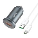 Car charger Foneng C15, USB, 4A + cable USB to Micro USB (grey), Foneng