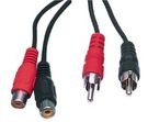 Cable 2xRCA plugs to 2xRCA sockets 2.5m