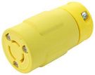 CONNECTOR AC POWER, RCPT, 15A, 125V, YEL