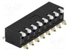 Switch: DIP-SWITCH; Poles number: 8; ON-OFF; 0.025A/24VDC; Pos: 2 DIPTRONICS