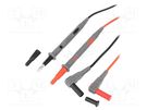 Test leads; Inom: 10A; Len: 1m; red and black; Insulation: silicone AXIOMET