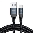 Cable USB-C Remax Colorful Light, 1m, 2.4A (black), Remax