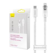 Fast Charging cable Baseus USB-C to Lightning  Explorer Series 1m, 20W (white), Baseus