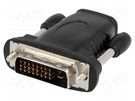 Adapter; DVI-D (24+1) plug,HDMI socket; black Goobay