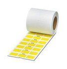 LABEL, POLYESTER, YELLOW, 17.5 X 26.5MM