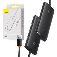 HUB  Adapter 4-Port USB-C Baseus OS-Lite 25cm (Black), Baseus
