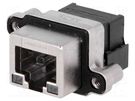 Socket; RJ45; with LED; UL94V-0; IP67; for panel mounting; THT Amphenol Communications Solutions
