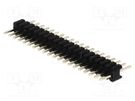Pin header; pin strips; male; PIN: 20; straight; 1.27mm; THT; 1x20 CONNFLY