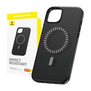 Magnetic Phone Case for iPhone 15 Baseus Fauxther Series (Black), Baseus