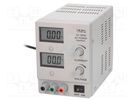 Power supply: laboratory; single-channel,linear; 0÷18VDC; 0÷3A AXIOMET