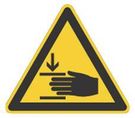 SIGN, WARNING, DANGER HANDS, PK7