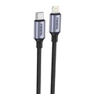 Cable USB-C to Lightning Foneng X95 Metal Head Braided PD 20W 1.2m (gray), Foneng