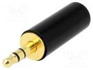 Plug; Jack 3,5mm; male; stereo; ways: 3; straight; for cable; 5mm CLIFF