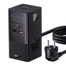 Wall charger / powerstrip Baseus PowerCombo 100W (black), Baseus
