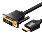 Kabel HDMI do DVI (24+1) Vention ABFBI 3m, 4K 60Hz/ 1080P 60Hz (Czarny), Vention