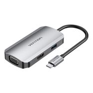 USB-C Docking Station to HDMI, VGA, USB 3.0, PD 0.15m Vention TOAHB, gray, Vention