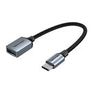 USB-C 2.0 Male to USB Female OTG Cable Vention CCWHB 0.15m, 2A, Gray, Vention