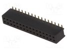 Socket; pin strips; female; PIN: 32; straight; 1.27mm; SMT; 2x16 CONNFLY