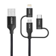 Cable Choetech IP0030, MFi 3in1, USB-A/Lightning/Micro USB/USB-C, 5V, 1,2m (black), Choetech