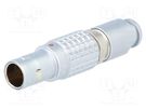 Connector: circular; 0B; plug; male; PIN: 3; soldering; for cable; 8A LEMO