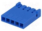 Plug; wire-board; female; PIN: 5; w/o contacts; 2.54mm; for cable Amphenol Communications Solutions