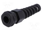 Cable gland; with strain relief; PG9; IP68; polyamide; black KSS WIRING