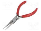 Pliers; half-rounded nose,elongated; Pliers len: 140mm GOLDTOOL