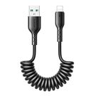 Fast Charging cable for car Joyroom USB-A to Lightning Easy-Travel Series 3A 1.5m, coiled (black), Joyroom
