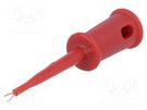Clip-on probe; pincers type; 3A; 60VDC; red; Insulation: polyamide SCI