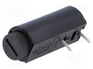 Fuse holder; cylindrical fuses; THT; 5x20mm; -30÷85°C; 10A; black Stelvio Kontek