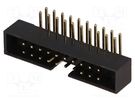 Socket; IDC; male; PIN: 20; angled 90°; THT; gold-plated; 2mm; black Amphenol Communications Solutions