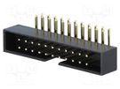 Socket; IDC; male; PIN: 22; angled 90°; THT; gold-plated; 2mm; black Amphenol Communications Solutions