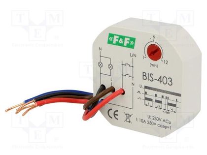 Relay: installation; bistable; NO; in mounting box; 10A; -25÷50°C F&F BIS-403