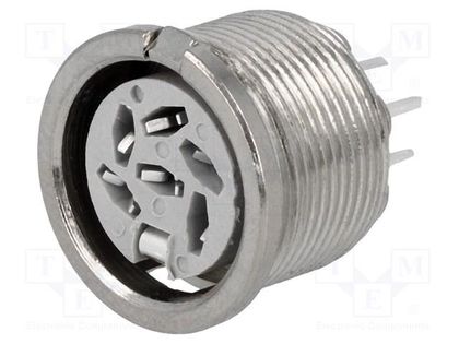 Socket; DIN; female; PIN: 6; Layout: 240°; THT; 34V; 2A; silver plated DELTRON 690-0600