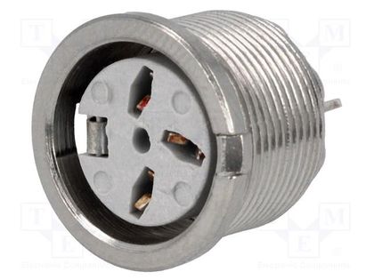 Socket; DIN; female; PIN: 3; Layout: 180°; THT; 34V; 2A; silver plated DELTRON 690-0300