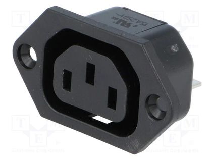 Connector: AC supply; socket; female; 10A; 250VAC; IEC 60320; IP30 SCHURTER 6600.3300.21