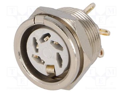 Socket; DIN; female; PIN: 5; Layout: 240°; for panel mounting,screw DELTRON 650-0510