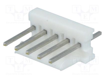 Socket; wire-board; male; PIN: 5; 2.54mm; THT; MTA-100; tinned TE Connectivity 640456-5