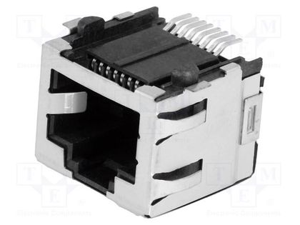Socket; RJ45; PIN: 8; Cat: 5; shielded; gold-plated; Layout: 8p8c; SMT TE Connectivity 6339160-1