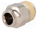 Push-in fitting; straight; nickel plated brass; Thread: BSP 3/8" NORGREN HERION
