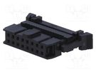 Plug; IDC; female; PIN: 16; with cable clamp; IDC; for ribbon cable NINIGI