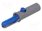 Crocodile clip; 6A; 60VDC; blue; Grip capac: max.7.5mm; 930126102 HIRSCHMANN T&M
