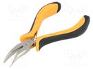 Pliers; curved,precision,half-rounded nose; 130mm NEWBRAND