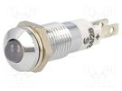 Indicator: LED; prominent; white; 24÷28VDC; Ø8.2mm; IP40; metal SIGNAL-CONSTRUCT