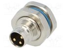 Connector: M8; male; PIN: 3; for panel mounting,screwed; socket LUMBERG AUTOMATION