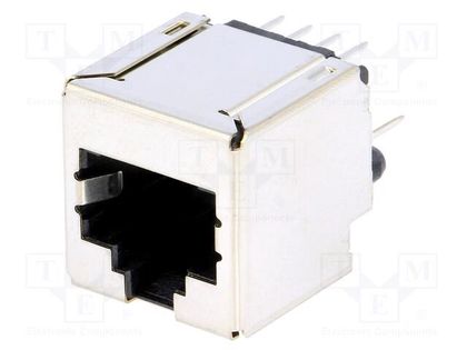 Socket; RJ45; PIN: 8; Layout: 8p8c; Press-Fit; straight; 16.82mm TE Connectivity 6368150-1