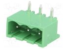 Pluggable terminal block; Contacts ph: 5mm; ways: 3; angled 90° DEGSON ELECTRONICS