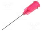 Needle: steel; 1"; Size: 25; straight; 0.25mm; Mounting: Luer Lock FISNAR