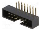 Socket; IDC; male; PIN: 14; angled 90°; THT; gold-plated; 2mm; black Amphenol Communications Solutions