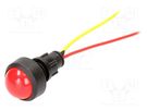Indicator: LED; prominent; red; 12÷24VDC; 12÷24VAC; Ø13mm; IP20 ELPROD